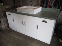 White Vanity Cabinet with Sink