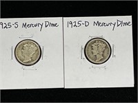 1925 D&S Mercury Dimes