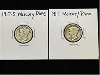 1917 P&S Mercury Dimes