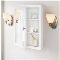 20.8 in. Wood Medicine Cabinet with Mirror
