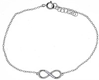925 Sterling Silver Diamond Bracelet - Infinity De