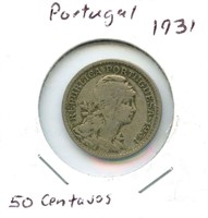 Portugal 1931 50 Centavos