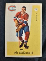 1959-60 Parkhurst NHL Ab McDonald Card #20