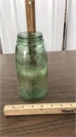 1858 Mason jar drilled for Lamp