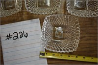 8 Clear Glass Candy Dishes