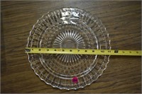 Footed Depression Bubble Glass Platter