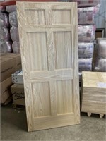 36" x 80" 6-Panel Pine Slab Door