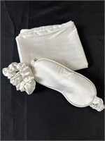Satin Sleep Mask, scrunchie and pillow case