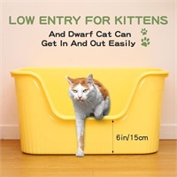 2 Pcs Extra Large Cat Litter Box 24.6 x 16.9 x 13