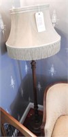 Designer style floor lamp with tasseled shade