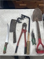 Meat cleaver, bolt cutters, tin snips and more