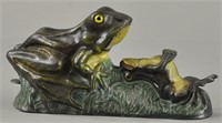 TWO FROGS MECHANICAL BANK