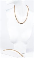 Jewelry Sterling Silver Necklace & Bracelet Set