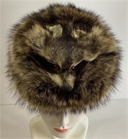 Raccoon Fur Trapper Hat
