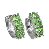 Natural Green Tsavorite Garnet Earrings