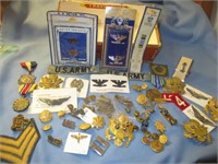 US Military Insignia - Cigar Box Collection