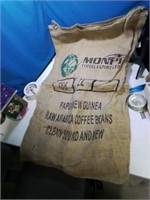 Large burlap coffee bean bag monpi