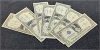 (7) 1935 $1 Silver Certificate Notes