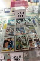 73 baseball cards: