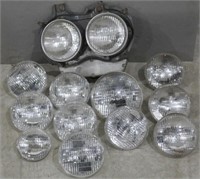 Crate of 24 assorted head lights