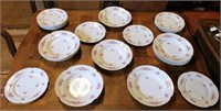 French Limoges Porcelain Plates and Bowls.