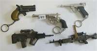 Miniature Toy Gun Metal Key Chains(5)