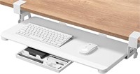 Under Desk Keyboard Tray with C Clamp-on Mount
