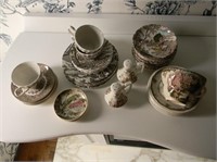 Variety of Brown Transfer Ware