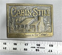 Vintage brass cabin still belt buckle