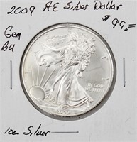 2009 1 OZ American Eagle Silver Dollar BU
