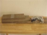 Wood With Brackets Shelf - Longest is 36"