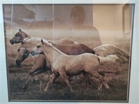 23x21 Running Ponies Framed Print