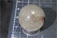 Red Rutilated Quartz Sphere, 4oz, 44mm