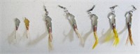 7 Tony Accetta Pet Spoons w/Feathers Fishing Lures