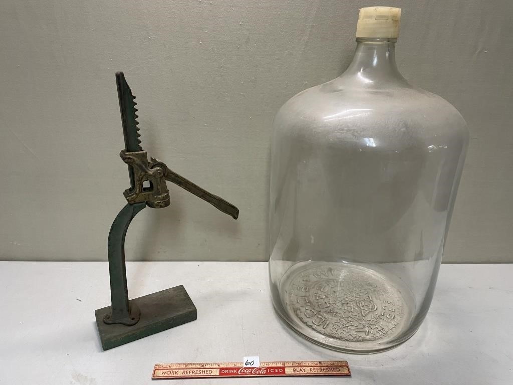 LARGE CARBOY & BOTTLER