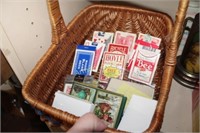 PLAYING CARDS IN BASKET