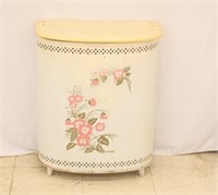 Vintage 1940s Metal Clothes Hamper