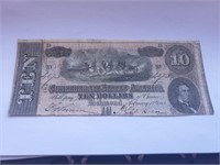 USA 1864 Confederate $10 Richmond XF .