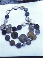 Vintage Necklace with many coins