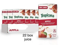 BB 1/24 22Pk Tropicana 100% Apple Juice 125mL
