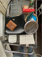 Gucci bag, mirror, wallet, bath items