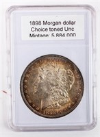 Coin 1898-P  Morgan Silver Dollar Choice Unc.