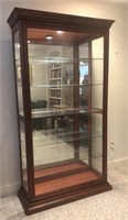 Lighted Display Cabinet with Sliding Door