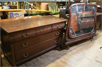 Mahogany 1840's Dresser & Mirror