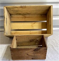 (2) Wooden Produce Crates