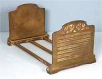 Arts & Crafts Brass Book Rack