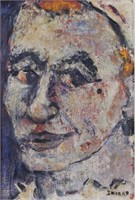 Mary Shiras (American 1905-1981) “Clown”. Oil on