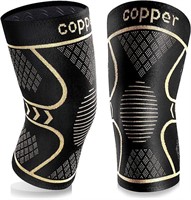 Copper Knee Braces for Women and Men 2 Pack, Knee