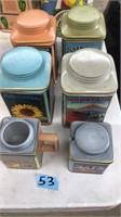 6 ONEIDA 'VINTAGE LABELS' CANNISTER COLLECTION