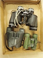 (3) Binoculars: Empire 7x35, Fox River 8x21,